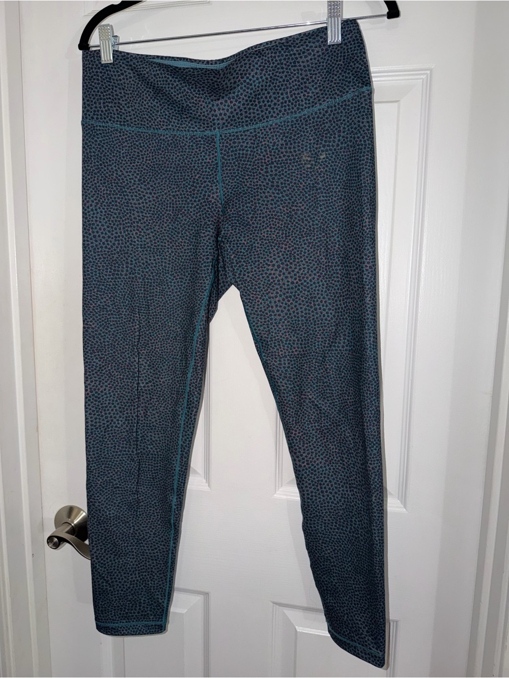 Prana Teal Speckled High-Rise Leggings